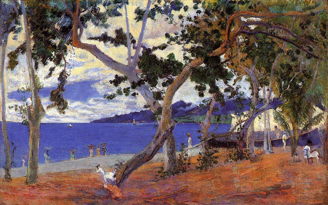 By the Seashore - Paul Gauguin Painting